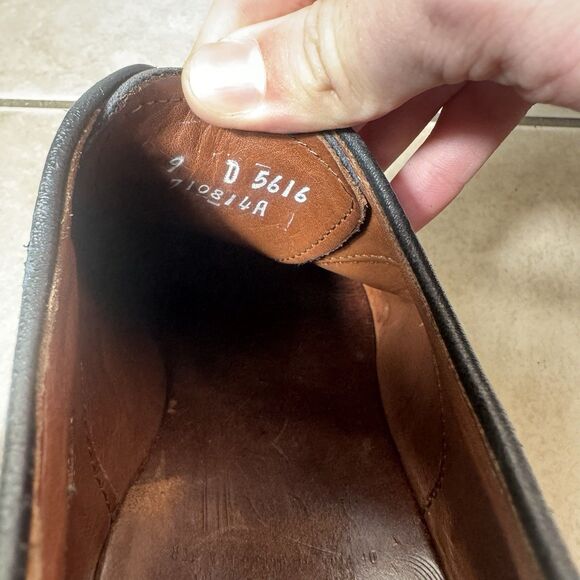 NICE Allen Edmonds Park Avenue Men's 9 D Black Leather Cap Toe Oxford Dress Shoe - Picture 5 of 8